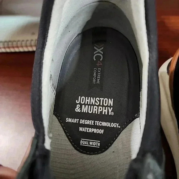 Johnson & Murphy  TR1-Luxe Hybrid Black Leather Lace-Up Sneaker. Size 8.5 - Picture 7 of 9